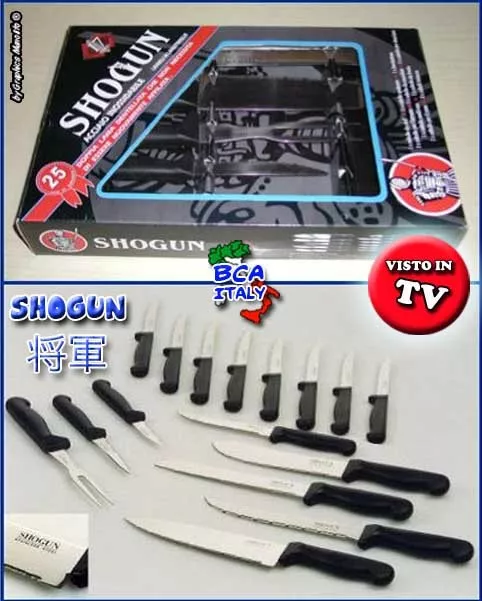 Set COLTELLI SHOGUN 17 pezzi Cucina Non Si Affilano Mai Visto in Tv