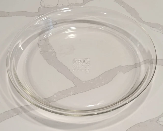 VINTAGE PYREX CLEAR Glass Pie Pan Plate Dish 9" 209 23 CM Flat Edge 70