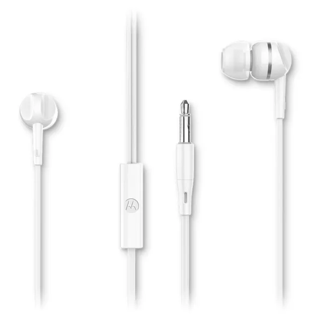 Motorola Headphones Earbuds 105 Built-in microphone, In-ear, 3.5 mm plug, White