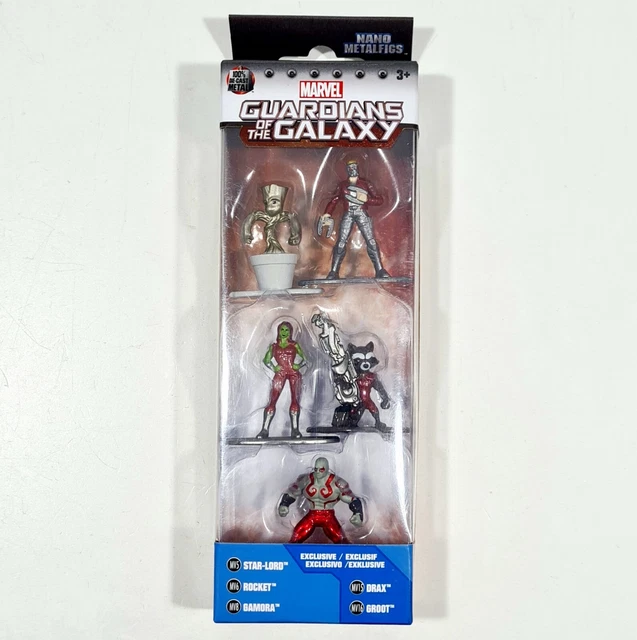 Jadatoy Marvel Die-Cast Nano Metalfigs Guardians Of The Galaxy Nuovo! Esclusivo