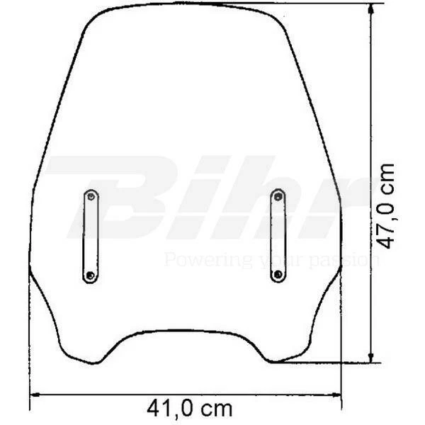 Pare-brise Honda Shadow VT125, VT750 Spirit, Black Widow - Modèle