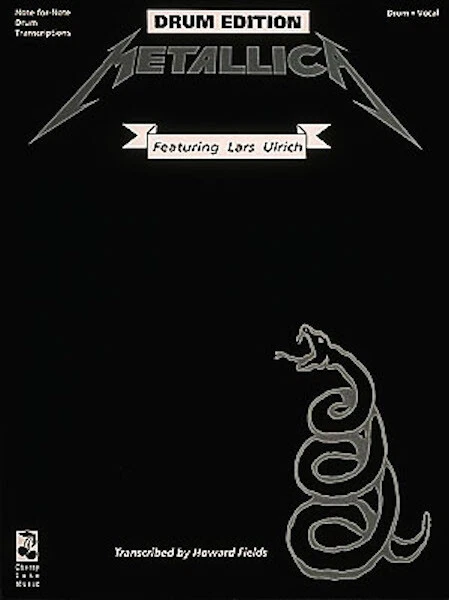 Metallica Black Drum Sheet Music Lars Ulrich Metal Rock 12 Songs Book