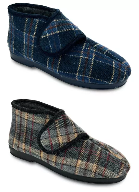 TIGLIO PANTOFOLE UOMO invernali calde tessuto alte regolabili velcro strappo ant EUR 21 52 PicClick IT