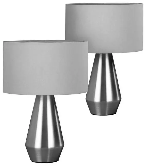 AH Maya pair of touch table lamps - Grey