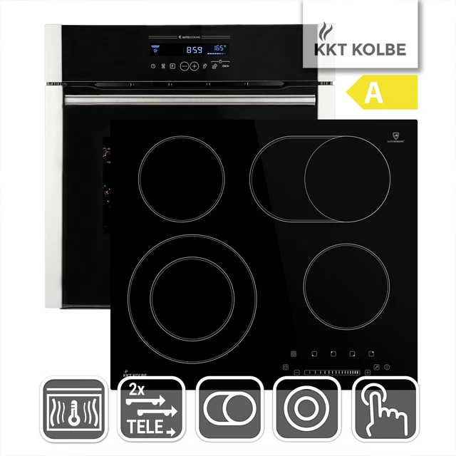 Cuisinière: 60cm Four encastrable EB8016ED + 59cm Plaque Eletrique KFS59RL