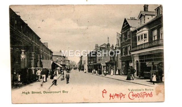Essex Harwich Dovercourt Bay High Street 1912 Postcard