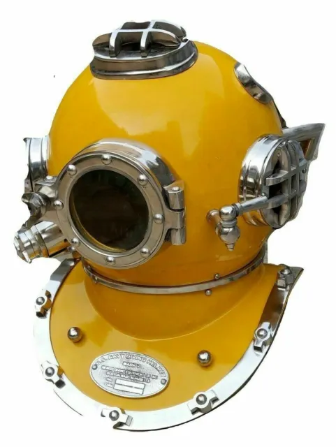 Yellow diving helmet | US navy mark V divers helmet | Deep diving helmet | Gift