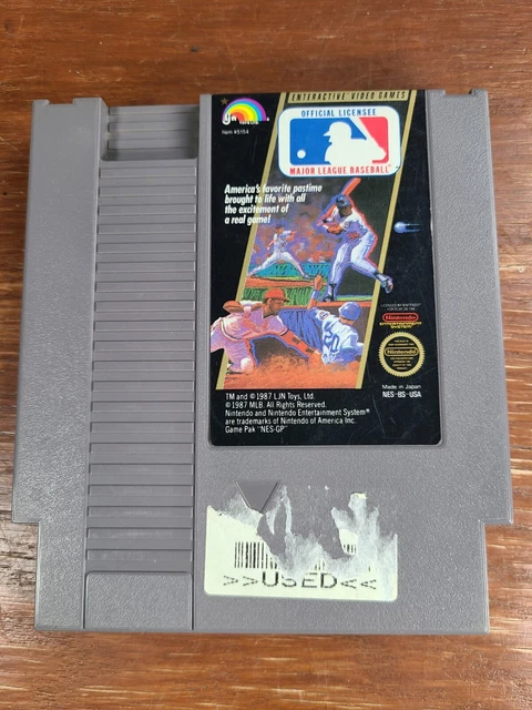 MLB Major League Baseball (NES Nintendo, 1988) tested + working cartridge ONLY