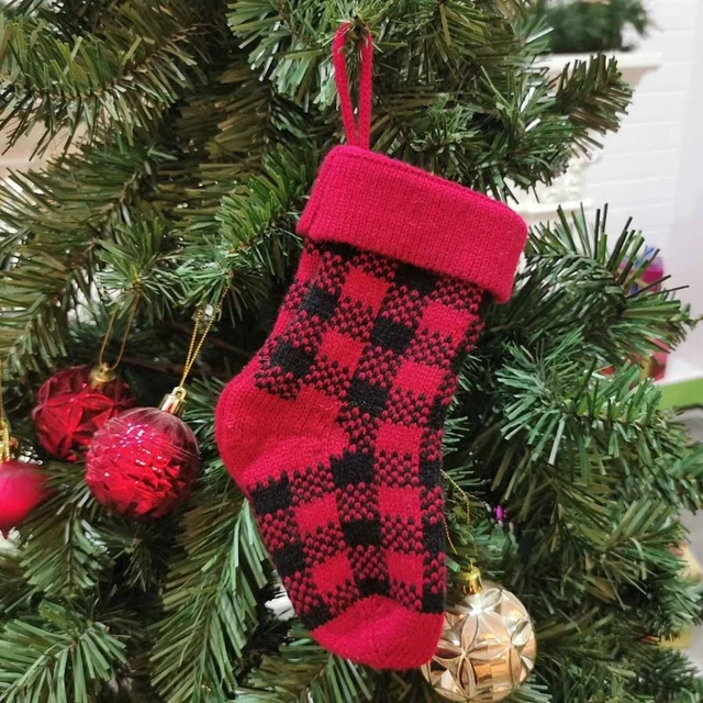 3pcs Christmas Stocking Mini Stockings Gift Bag for Tree Fireplace