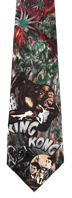 King Kong Film Men's Necktie American RKO Ape Movie Gorilla Silk Neck Tie