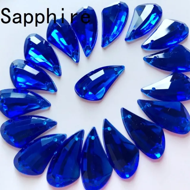 50X 13X23mm Acrylique Desseré Cristal Perles Strass pour Costume Bijoux Décor