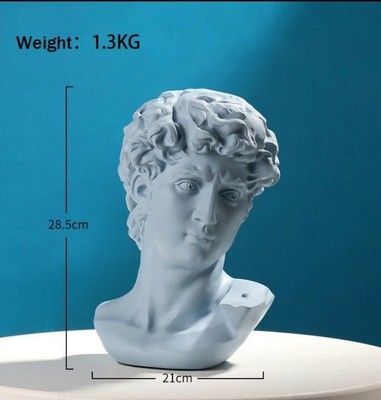 statuetta decorativa in resina 18x32,5cm Artemide Busto di Artemide con drappo 