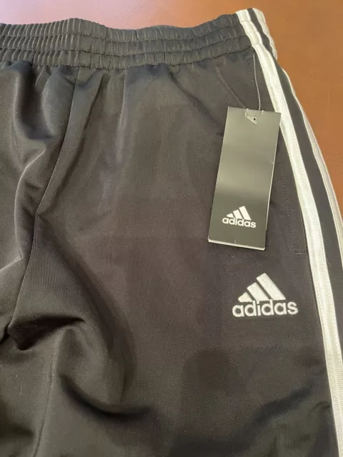 NWT Boys' adidas Iconic Tricot Black/White Jogger Pants AK5645- sz 14-16 LARGE