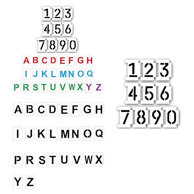 Reusable Letter Stencils Number Drawing Templates DIY on Wood  Paper Card