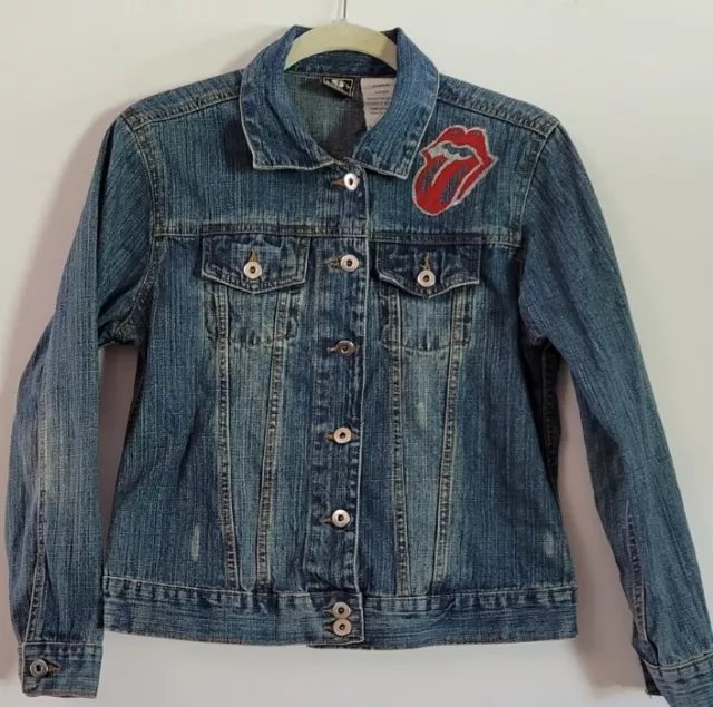 ROLLING STONES Tongue Trucker Denim Jacket Authentic Rockware Anthill Trading