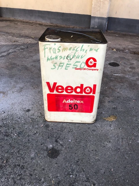 VEEDOL Adeltex Ölfass Ölkanister Eimer Oldtimer Tankstelle Vintage Oldtimer