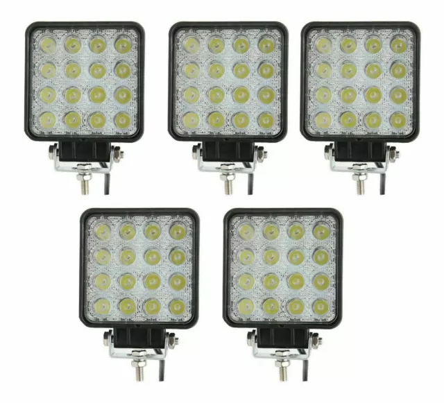 5X 48W Led Luce Faro 12V 24V Lampada Da Lavoro Faretto Auto Barca Camion Klw Suv 2