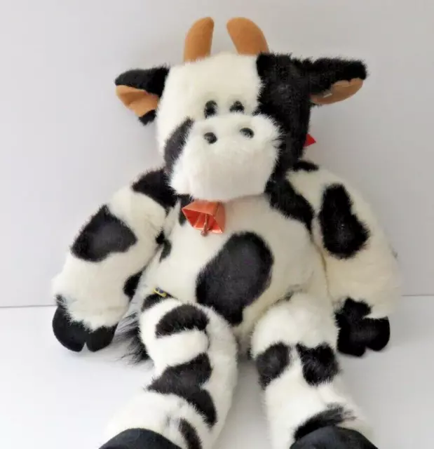 Build A Bear Retired 1997 Cow 18” Plush Holstein Toy Stuffed Animal