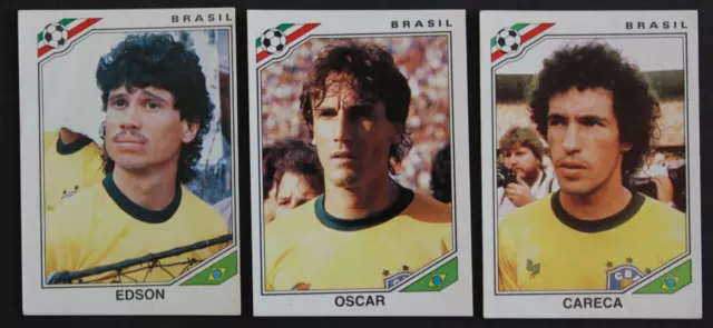 ♣ PANINI WM WC Mexico 86 1986 ♣ # 242 244 253 BRASIL Brasilien ♣