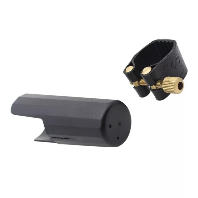 Leather Ligature Fastener for Soprano Sax Saxphone Bakelite Mouthpiece F4Q5 3