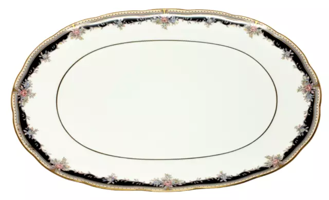 Noritake Palais Royal 14" Oval Serving Platter #9773 - Bone China Noritake Palais Royal 14" Oval Serving Platter #9773 - Bone China