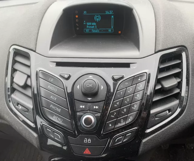 Ford Fiesta Mk7 Mk7.5 2013-2017 Radio Facelift Stereo Lettore Cd Aux Head Unit