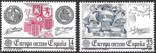 Timbres Europa CEPT Espagne 2285/2286 ** (74245FE)