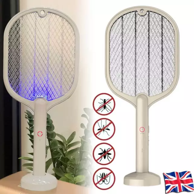 2in1 Electric Fly Insect Bug Zapper Bat Racket Swatter Mosquito Wasp Pest Killer