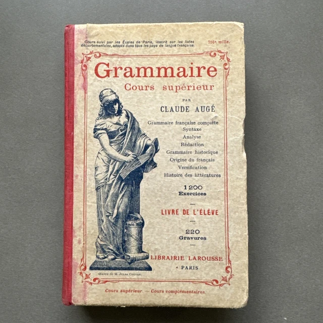 GRAMMAIRE COURS SUPÉRIEUR Par Claude Auge EUR 6,00 - PicClick FR