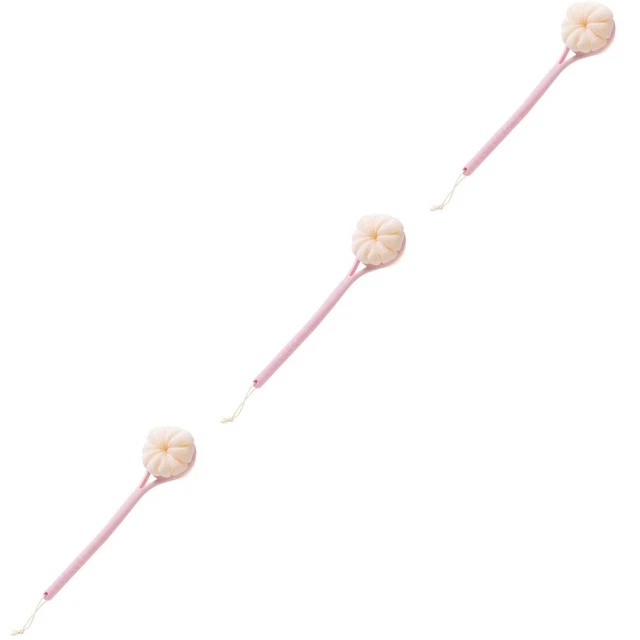 3x suministros de baño cepillo de ducha de doble lado para limpieza de espalda