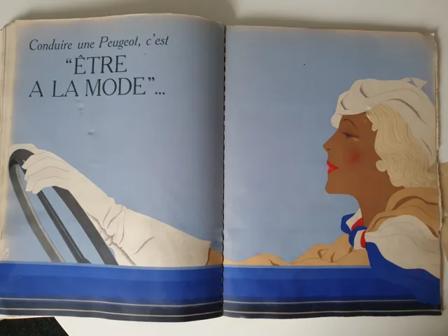 Plaquette Publicitaire Peugeot Independance 1933 + 4 fiches  PEUGEOT 201 et 301 12