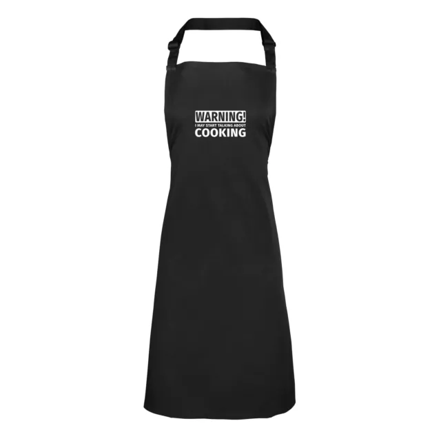 Warning May Start Talking about Cooking Mens Womens Apron