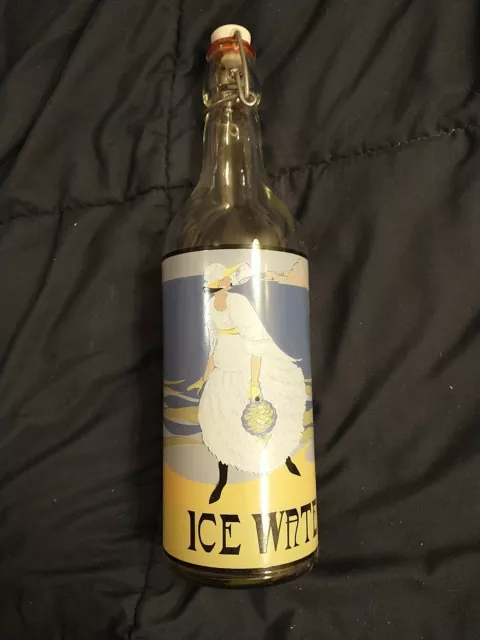 Vintage Ice Water Bottle With Porcelain Swing Top