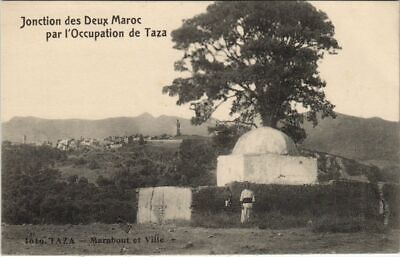 CPA ak taza-marabout and city morocco (1083449)