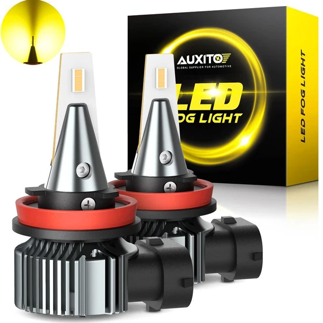AUXITO PAIR 3000K Yellow H8 H11 Super Bright LED Fog Light Driving Bulb DRL I9
