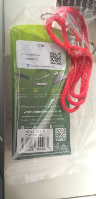 Acme - Paquete de 2 Silbato de Perro 211.5 - Color Rojo - Precio Más Bajo en Ebay 2