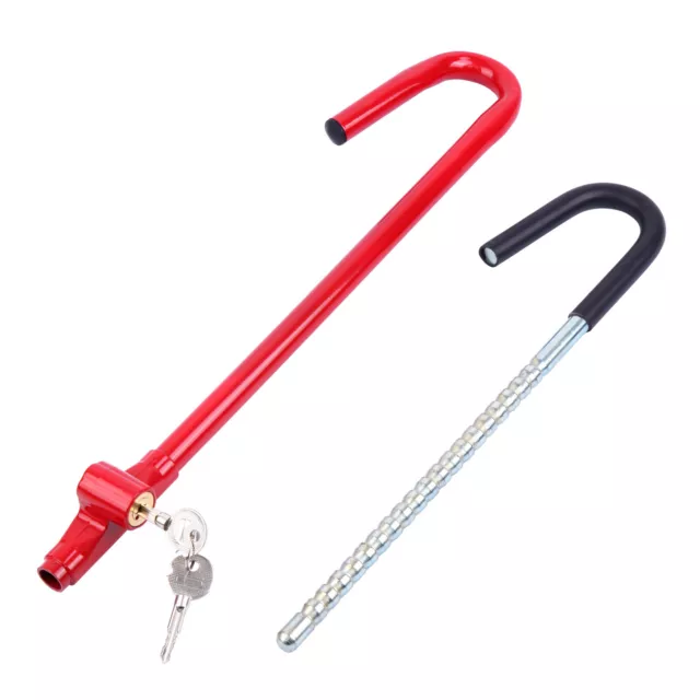 Car Anti Theft Pedal Steering Wheel Lock The Club Truck Auto SUV Red Universal