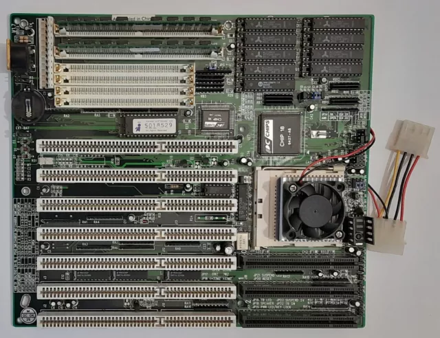 PCChips Cheetah M912 486 ISA VLB Mainboard + AMD 80486DX4 100MHz + 32MB EDO-RAM