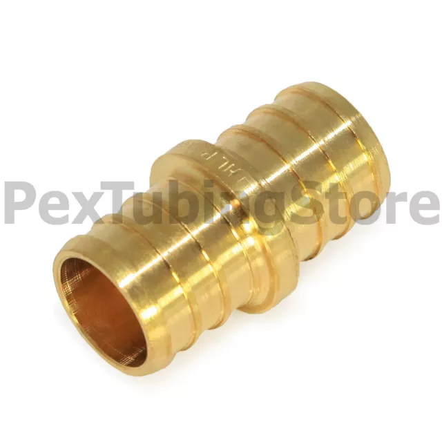 (25) 1/2" PEX Couplings - Brass Crimp Fittings