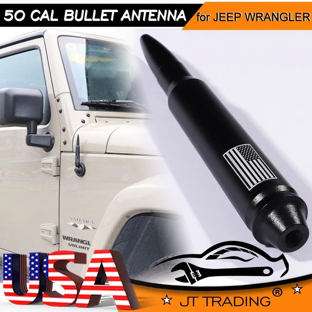 Antena AM/FM Negra De 21 Pulgadas Para Jeep Wrangler JK Y JL (2007-2022) Y Gladiator (2020-2022) - ¡Fácil Instalación En 1 Minuto!