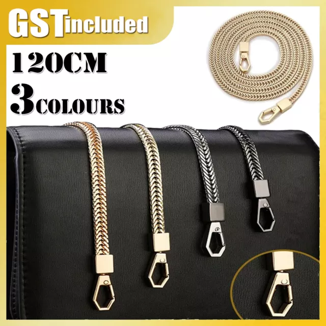 120cm Metal Handbag Shoulder Strap Bag Chain Smooth Replacement Crossbody Chain