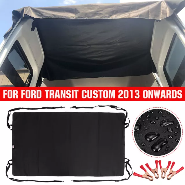 180cm Rear Barn Door ELUTO Awning Cover Waterproof Black For Ford Transit Custom