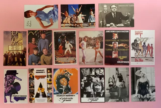 15 Star Trek 007 Clockwork Orange Saturday Sophia Loren Audrey Hepburn Postcards