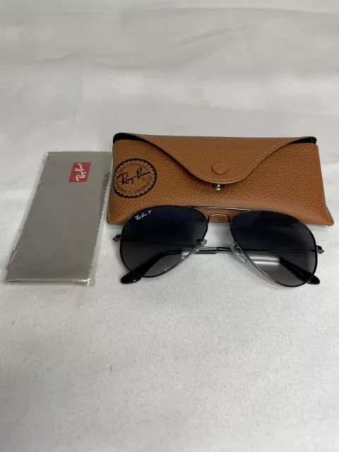 Ray Ban 3025 Unisex Adult Blue Black Full Rim UV Protection Aviator Sunglasses