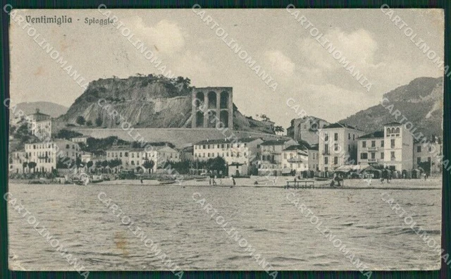 Imperia Ventimiglia PIEGHE RIFILATA cartolina KV5589