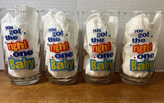 Vintage Diet Pepsi Uh Huh"You Got The Right One Baby"Glasses Lot 4 Preowned 90’s