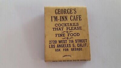 Matchbook George's I'm-Inn Cafe. Cocktails That Please. Los Angeles.   FULL. C1