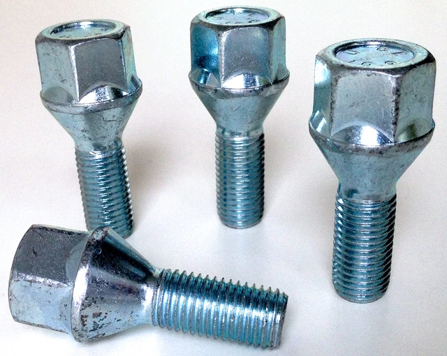 ALLOY WHEEL BOLTS nuts lugs M12 x 1.5 M12x1.5, 19mm Hex, taper seat x
