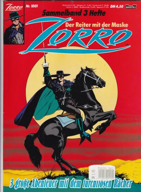 ZORRO SAMMELBAND # 1001 ( Hefte # 1 + 2 + 3 ) - BASTEI VERLAG - TOP