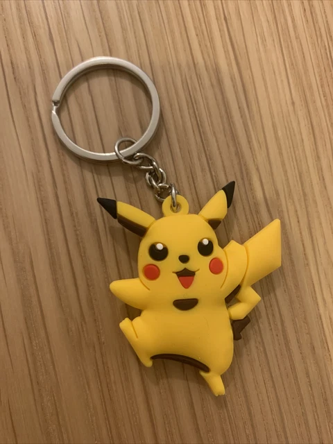 Neu Pokémon Schlüsselanhänger 3D Metallring | Silikon Gummi |  Pikachu
